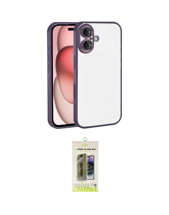 ieg™ iPhone 17 Kılıf Vadi Minimal - Siyah Joko Magic 5D Hayalet Cam