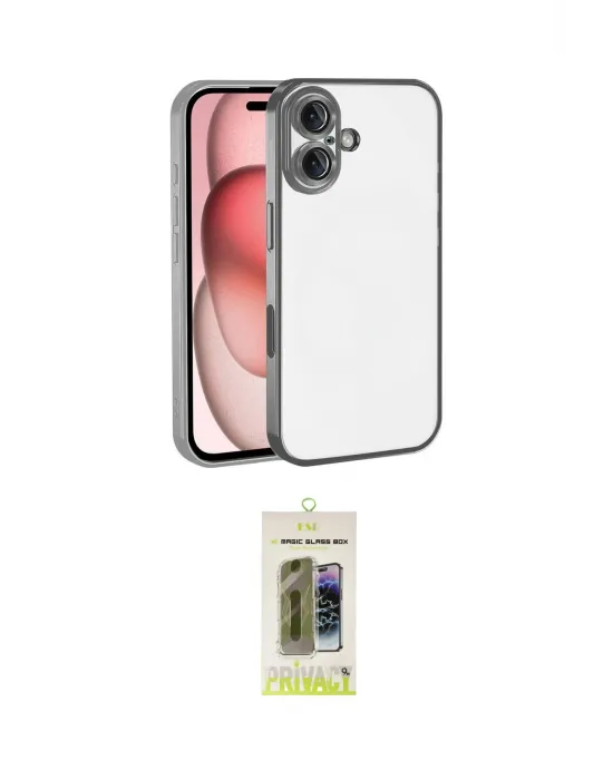 ieg™ iPhone 17 Kılıf Vadi Minimal - Siyah Joko Magic 5D Hayalet Cam