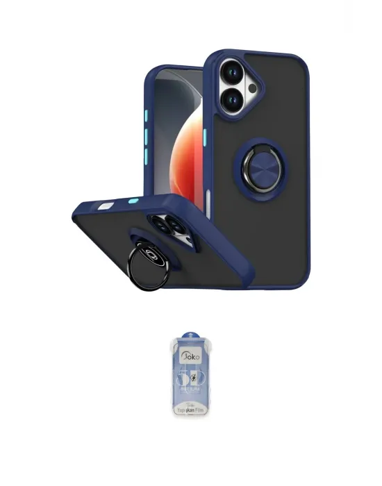 ieg™ iPhone 17 Kılıf Yörünge Çizgi - Siyah Joko Magic 5D Cam