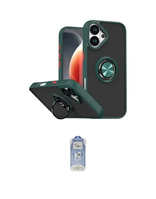 ieg™ iPhone 17 Kılıf Yörünge Çizgi - Siyah Joko Magic 5D Cam