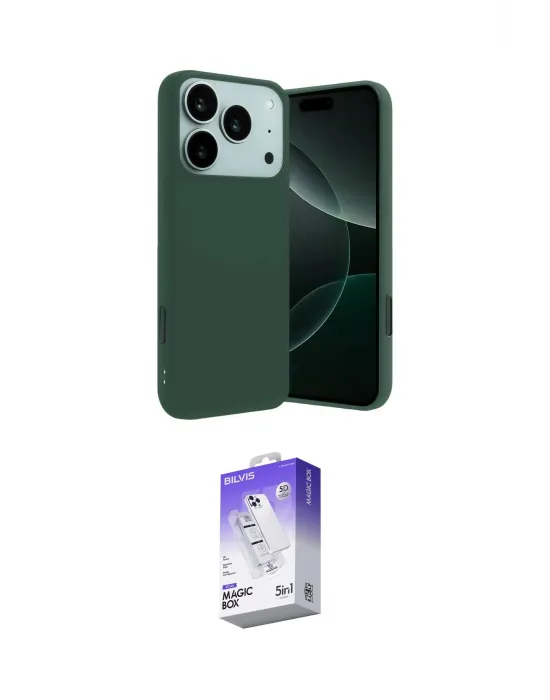 ieg™ iPhone 17 Pro Kılıf Ahenk Serisi - Siyah Bilvis 5in1 3D Magic Cam Ekran Koruyucu
