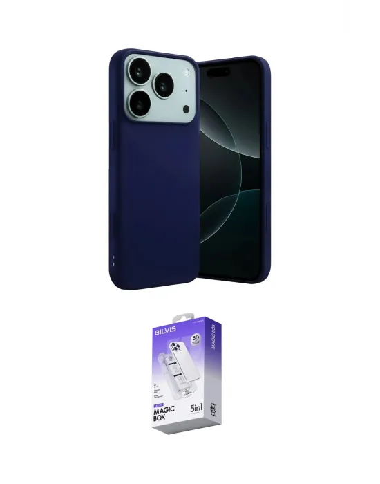 ieg™ iPhone 17 Pro Kılıf Ahenk Serisi - Siyah Bilvis 5in1 3D Magic Cam Ekran Koruyucu