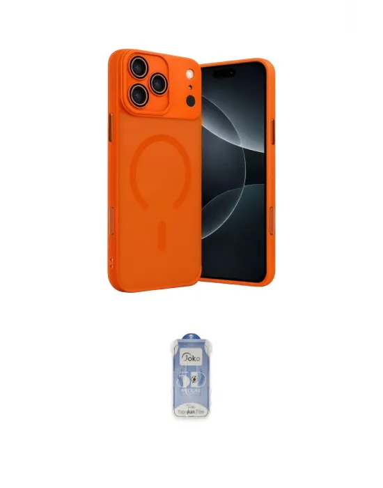 ieg™ iPhone 17 Pro Kılıf Çekirdek Klasik Özel Seri - Siyah Joko Magic 5D Cam