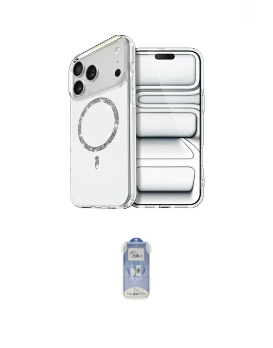 ieg™ iPhone 17 Pro Kılıf Kıvılcım Form Prime - Siyah Joko Magic 5D Cam