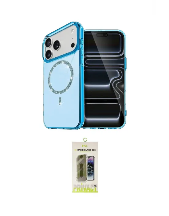 ieg™ iPhone 17 Pro Kılıf Kıvılcım Form Prime - Siyah Joko Magic 5D Hayalet Cam
