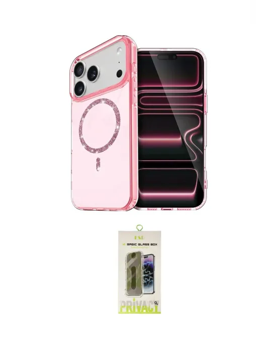 ieg™ iPhone 17 Pro Kılıf Kıvılcım Form Prime - Siyah Joko Magic 5D Hayalet Cam