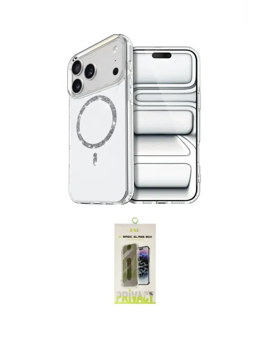 ieg™ iPhone 17 Pro Kılıf Kıvılcım Form Prime - Siyah Joko Magic 5D Hayalet Cam