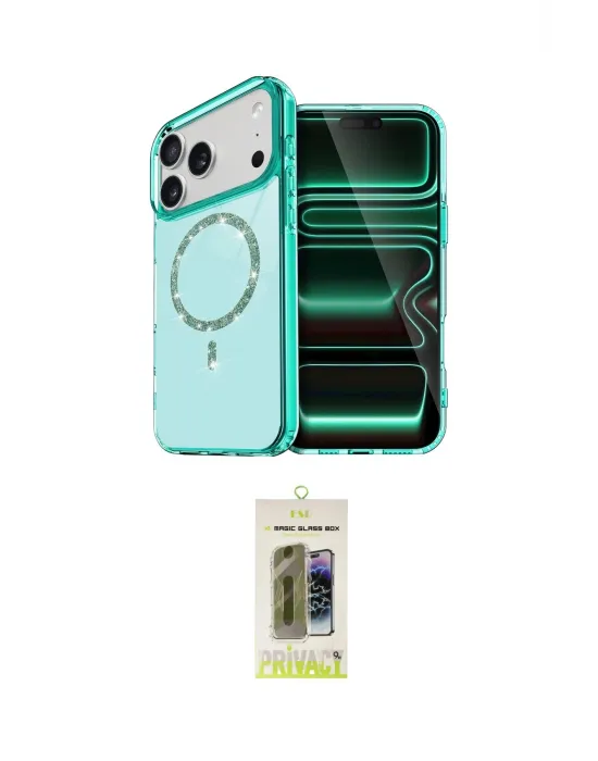 ieg™ iPhone 17 Pro Kılıf Kıvılcım Form Prime - Siyah Joko Magic 5D Hayalet Cam