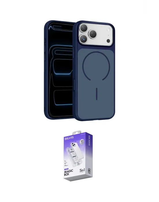 ieg™ iPhone 17 Pro Kılıf Kıvılcım Klasik - Siyah Bilvis 5in1 3D Magic Cam Ekran Koruyucu