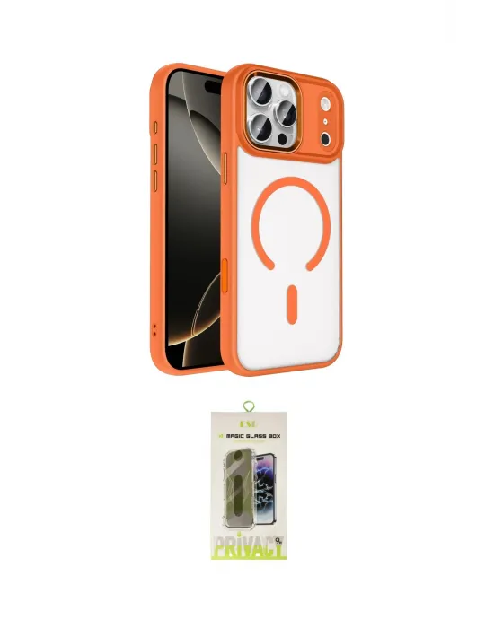 ieg™ iPhone 17 Pro Kılıf Kıvılcım Prime - Siyah Joko Magic 5D Hayalet Cam
