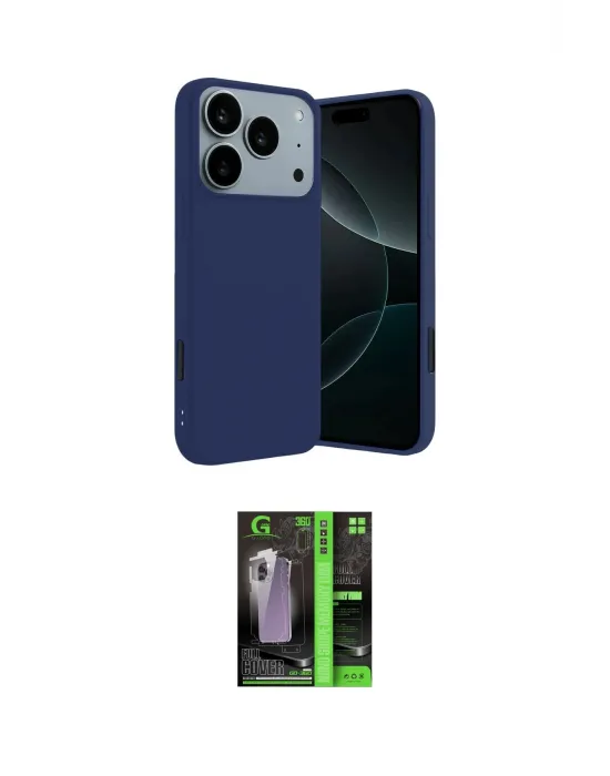 ieg™ iPhone 17 Pro Kılıf Kozmos Yansıma Özel Seri - Şeffaf 360 Full Body Arka Koruyucu