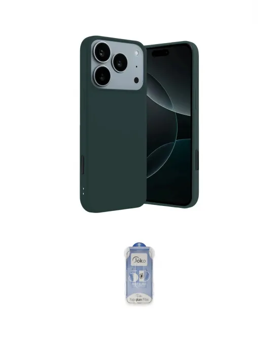 ieg™ iPhone 17 Pro Kılıf Kozmos Yansıma Özel Seri - Siyah Joko Magic 5D Cam