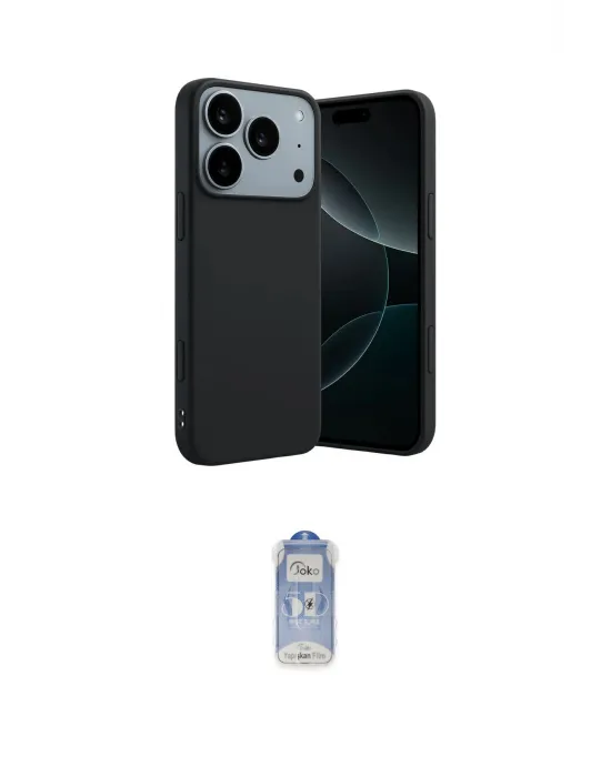 ieg™ iPhone 17 Pro Kılıf Kozmos Yansıma Özel Seri - Siyah Joko Magic 5D Cam