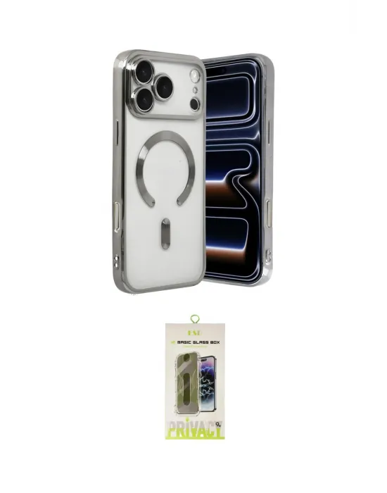 ieg™ iPhone 17 Pro Kılıf Nova Işık Özel Seri - Siyah Joko Magic 5D Hayalet Cam