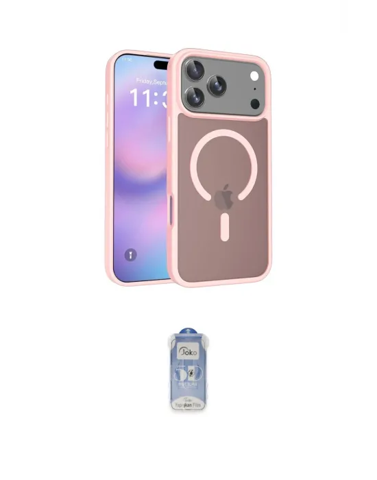 ieg™ iPhone 17 Pro Kılıf Siluet Minimal Prime - Siyah Joko Magic 5D Cam