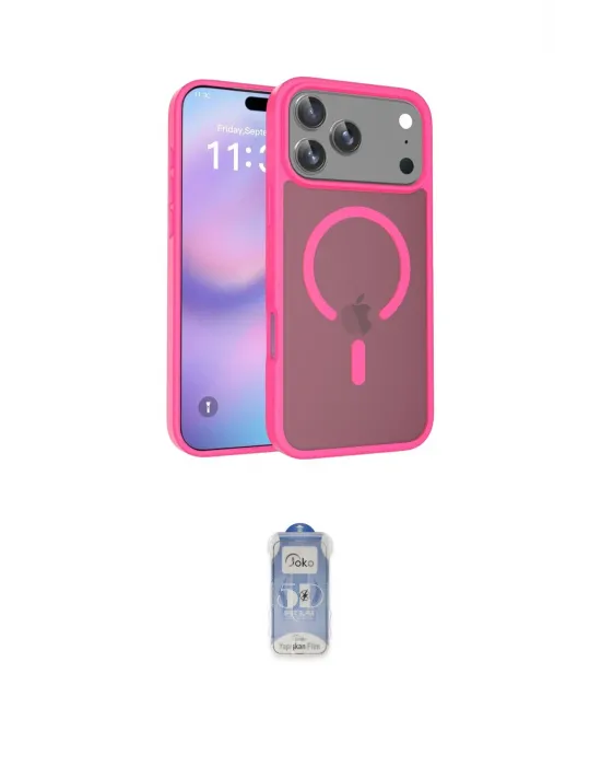 ieg™ iPhone 17 Pro Kılıf Siluet Minimal Prime - Siyah Joko Magic 5D Cam