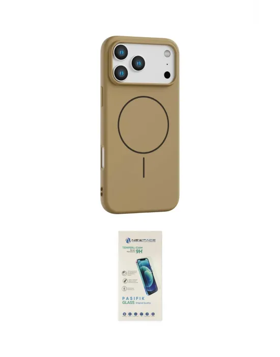 ieg™ iPhone 17 Pro Kılıf Yankı Form Serisi - Şeffaf Pasifik Cam Ekran Koruyucu