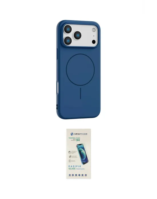 ieg™ iPhone 17 Pro Kılıf Yankı Form Serisi - Şeffaf Pasifik Cam Ekran Koruyucu