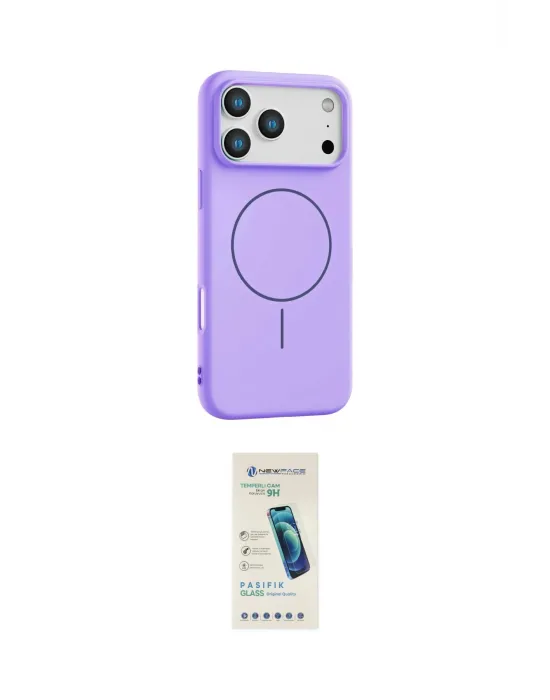 ieg™ iPhone 17 Pro Kılıf Yankı Form Serisi - Şeffaf Pasifik Cam Ekran Koruyucu