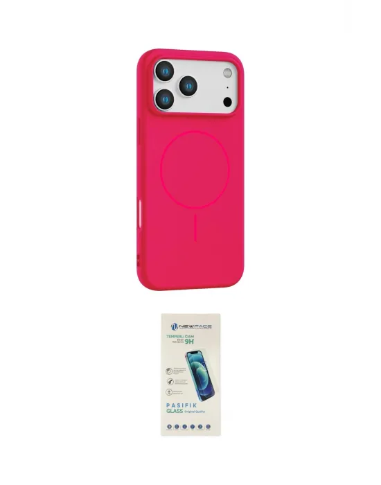 ieg™ iPhone 17 Pro Kılıf Yankı Form Serisi - Şeffaf Pasifik Cam Ekran Koruyucu