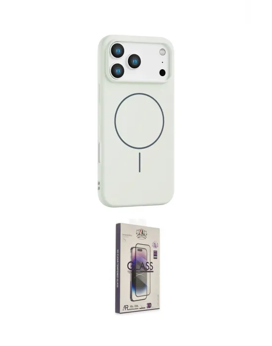 ieg™ iPhone 17 Pro Kılıf Yankı Form Serisi - Siyah Bilvis 3D Cam Ekran Koruyucu