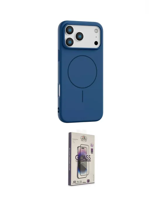 ieg™ iPhone 17 Pro Kılıf Yankı Form Serisi - Siyah Bilvis 3D Cam Ekran Koruyucu