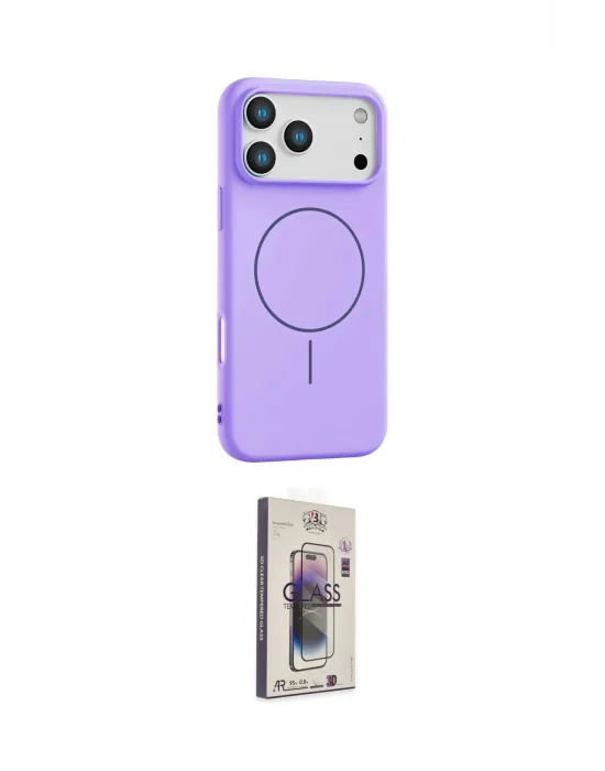 ieg™ iPhone 17 Pro Kılıf Yankı Form Serisi - Siyah Bilvis 3D Cam Ekran Koruyucu