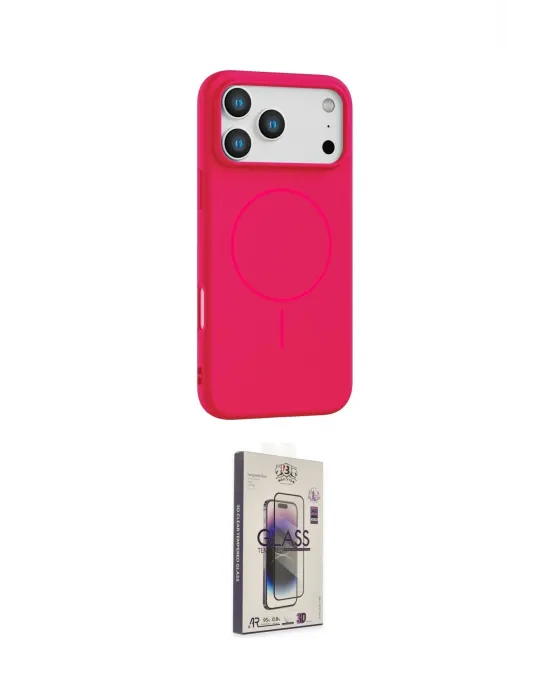 ieg™ iPhone 17 Pro Kılıf Yankı Form Serisi - Siyah Bilvis 3D Cam Ekran Koruyucu