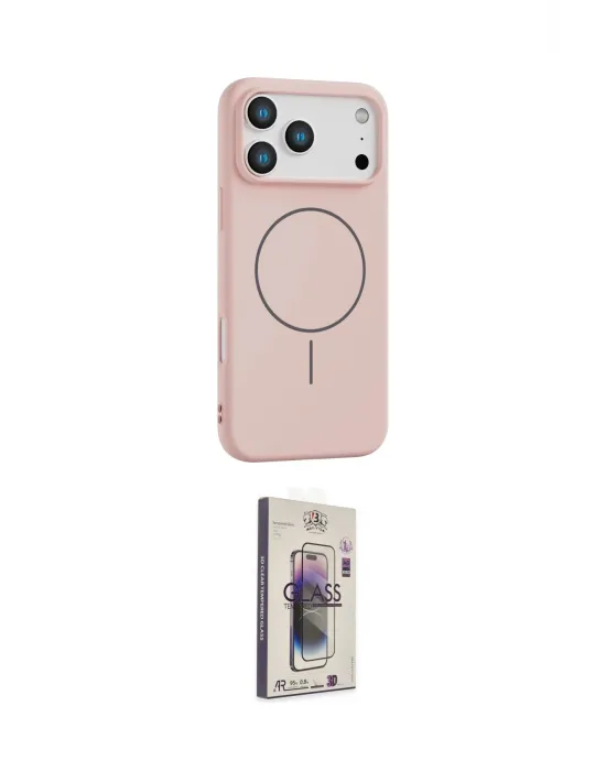 ieg™ iPhone 17 Pro Kılıf Yankı Form Serisi - Siyah Bilvis 3D Cam Ekran Koruyucu