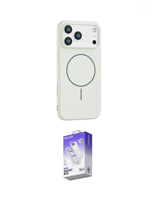 ieg™ iPhone 17 Pro Kılıf Yankı Form Serisi - Siyah Bilvis 5in1 3D Magic Cam Ekran Koruyucu