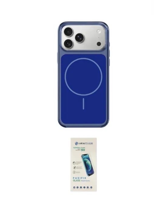 ieg™ iPhone 17 Pro Kılıf Yankı Minimal Serisi - Şeffaf Pasifik Cam Ekran Koruyucu