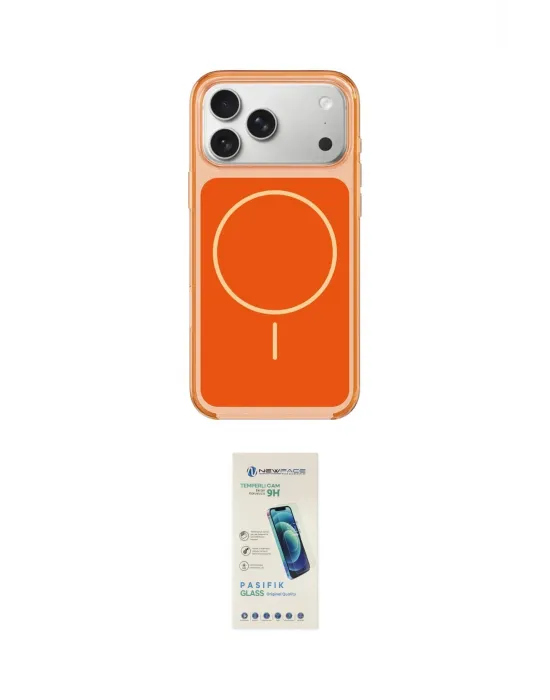 ieg™ iPhone 17 Pro Kılıf Yankı Minimal Serisi - Şeffaf Pasifik Cam Ekran Koruyucu