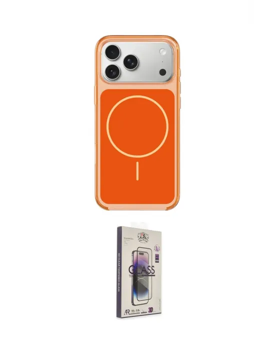 ieg™ iPhone 17 Pro Kılıf Yankı Minimal Serisi - Siyah Bilvis 3D Cam Ekran Koruyucu