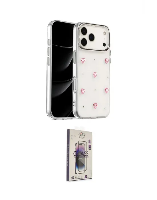 ieg™ iPhone 17 Pro Kılıf Yörünge Form - Siyah Bilvis 3D Cam Ekran Koruyucu
