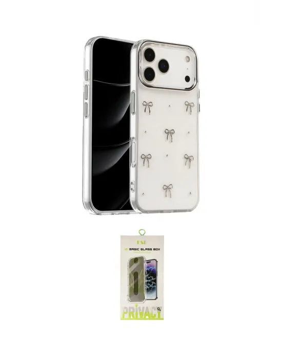 ieg™ iPhone 17 Pro Kılıf Yörünge Form - Siyah Joko Magic 5D Hayalet Cam