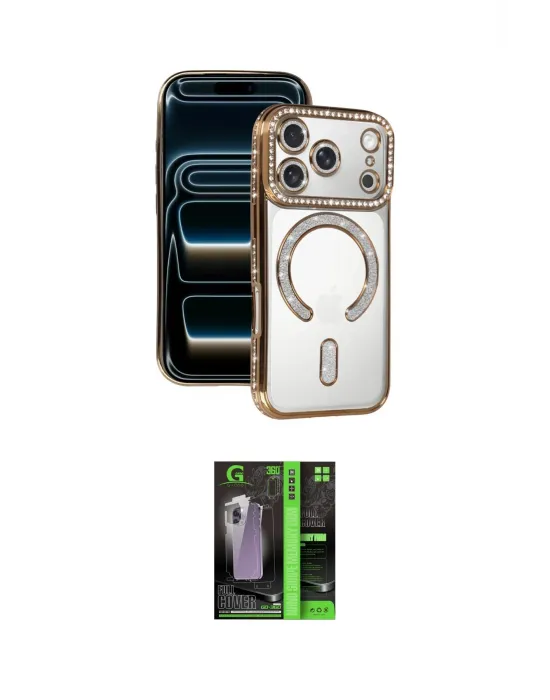 ieg™ iPhone 17 Pro Kılıf Zirve Doku Prime - Şeffaf 360 Full Body Arka Koruyucu