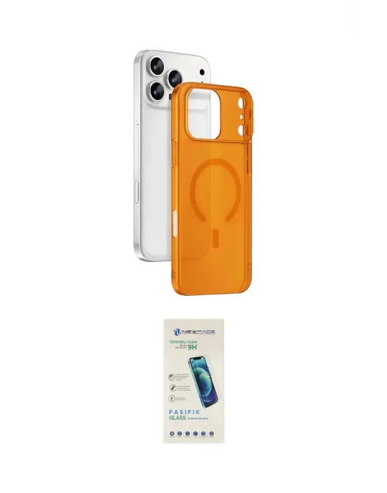 ieg™ iPhone 17 Pro Max Kılıf Ahenk Minimal Serisi - Şeffaf Pasifik Cam Ekran Koruyucu