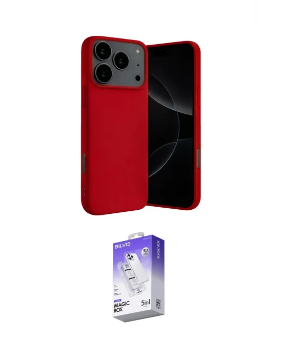 ieg™ iPhone 17 Pro Max Kılıf Ahenk Serisi - Siyah Bilvis 5in1 3D Magic Cam Ekran Koruyucu