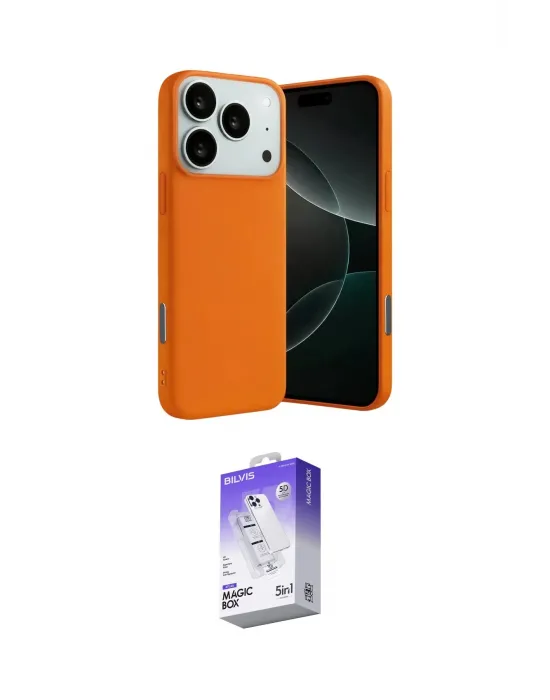 ieg™ iPhone 17 Pro Max Kılıf Ahenk Serisi - Siyah Bilvis 5in1 3D Magic Cam Ekran Koruyucu