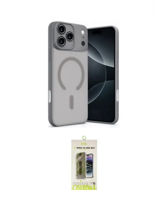 ieg™ iPhone 17 Pro Max Kılıf Çekirdek Klasik Özel Seri - Siyah Joko Magic 5D Hayalet Cam