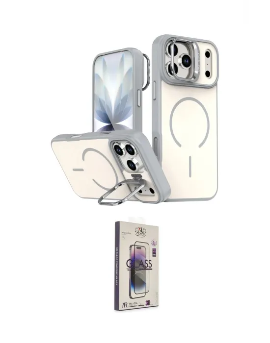ieg™ iPhone 17 Pro Max Kılıf Çekirdek Klasik - Siyah Bilvis 3D Cam Ekran Koruyucu