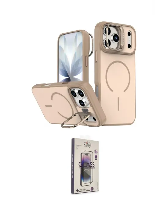 ieg™ iPhone 17 Pro Max Kılıf Çekirdek Klasik - Siyah Bilvis 3D Cam Ekran Koruyucu