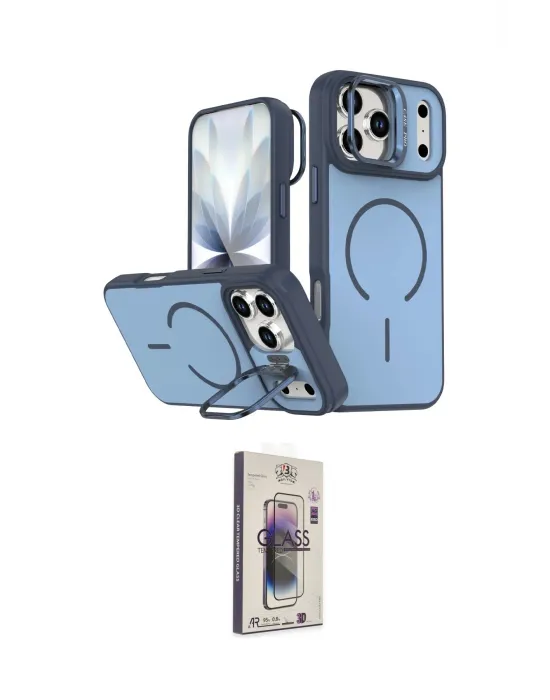 ieg™ iPhone 17 Pro Max Kılıf Çekirdek Klasik - Siyah Bilvis 3D Cam Ekran Koruyucu