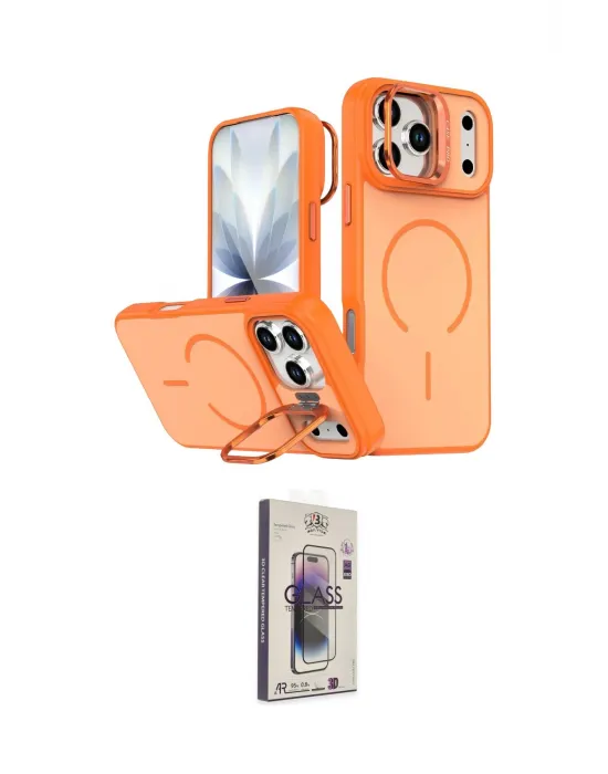 ieg™ iPhone 17 Pro Max Kılıf Çekirdek Klasik - Siyah Bilvis 3D Cam Ekran Koruyucu