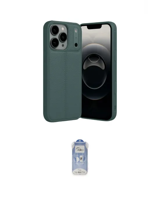 ieg™ iPhone 17 Pro Max Kılıf Doruk Klasik Özel Seri - Siyah Joko Magic 5D Cam
