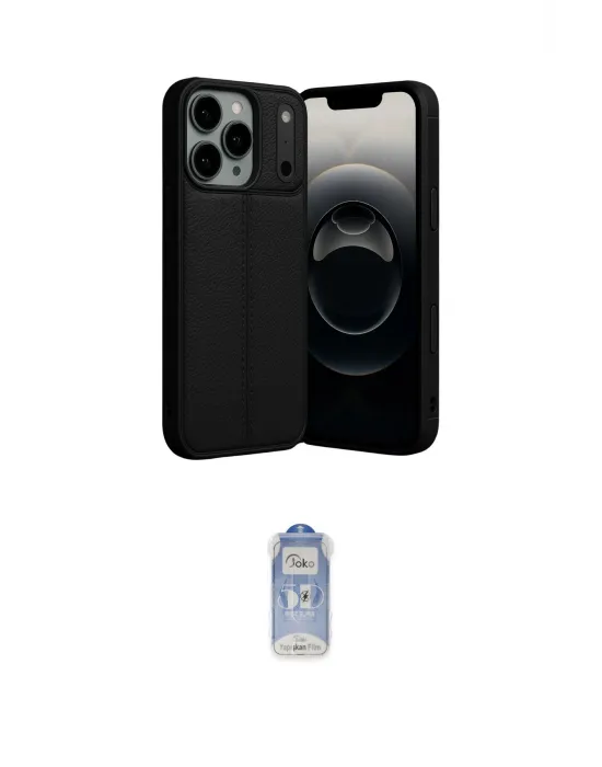 ieg™ iPhone 17 Pro Max Kılıf Doruk Klasik Özel Seri - Siyah Joko Magic 5D Cam