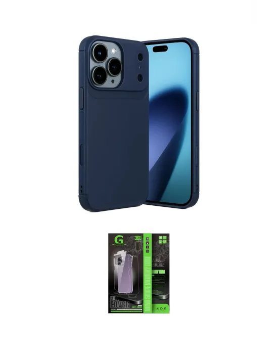 ieg™ iPhone 17 Pro Max Kılıf Eksen Form Prime - Şeffaf 360 Full Body Arka Koruyucu