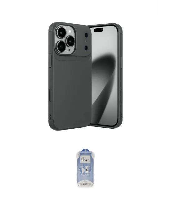 ieg™ iPhone 17 Pro Max Kılıf Eksen Form Prime - Siyah Joko Magic 5D Cam