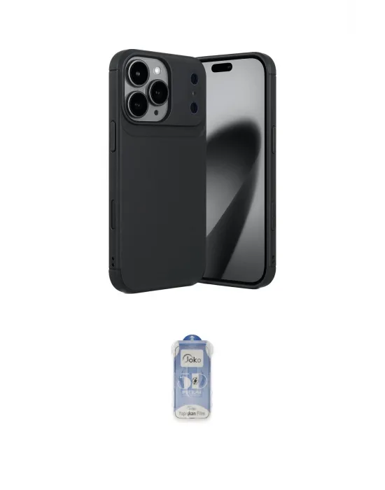 ieg™ iPhone 17 Pro Max Kılıf Eksen Form Prime - Siyah Joko Magic 5D Cam