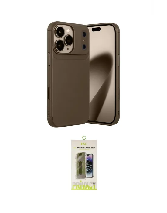 ieg™ iPhone 17 Pro Max Kılıf Eksen Form Prime - Siyah Joko Magic 5D Hayalet Cam